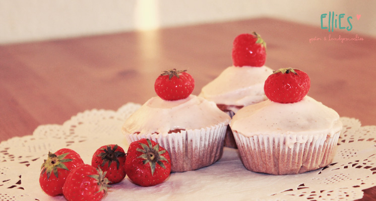 Erdbeer-Vanille-Cupcake